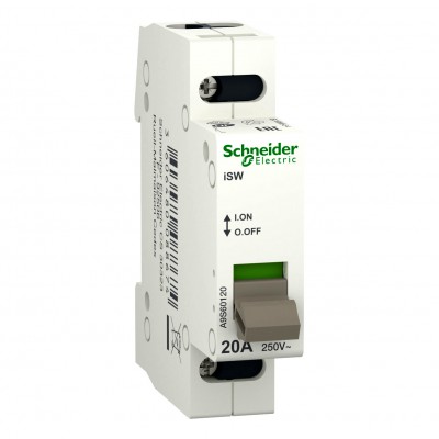 Schneider Rozłącznik izolacyjny Acti9 iSW A9S60120 20A 1P 250V AC Szary