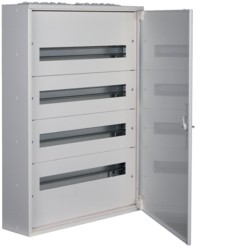 Rozdzielnica metalowa natynkowa 96 modułów (4x24) IP30 N+PE Drzwi pełne FW424WT HAGER