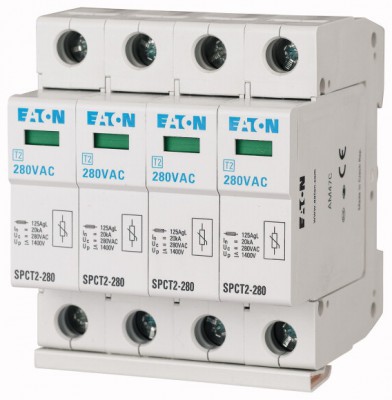 Ogranicznik przepięć T2 C 4P 4M 20/40KA 1.4KV TN, TNS, TNCS SPCT2-280/4 Eaton