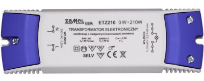 Transformator elektroniczny ETZ210 230/11,5V 0-210W Zamel