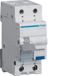 Wyłącznik różnicowo-nadprądowy B20A 30mA AC 2M 1P+N 6kA ADC920D HAGER