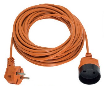 Przedłużacz ogrodowy przenośny 1-krotny bez uziemienia 25M 2x1mm² Pomarańczowy PK-1025 ELGOTECH