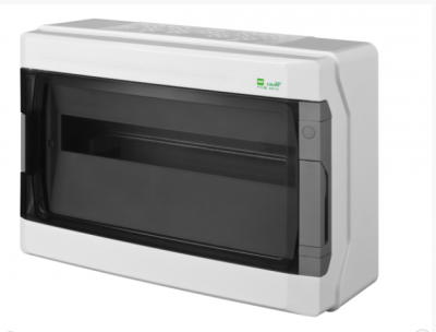 Rozdzielnica plastikowa natynkowa 18 modułów N+PE IP65 290x432x160 drzwi dymne Szara 1604-01 Szary Elektro-Plast Nasielsk