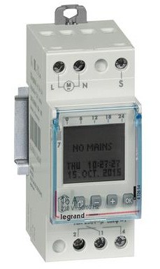 Programator cyfrowy 1-kanałowy astronomiczny 16A 1P 2M 250V AC Legrand