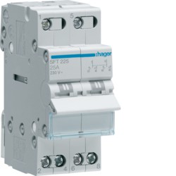 Przełącznik zasilania I-0-II przyłącze górne 25A 2P SFT225 HAGER