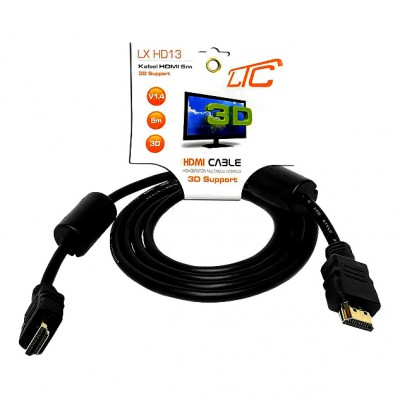 Lamex LXHD13 Przewód HDMI - HDMI 5M Czarny 5907760639561