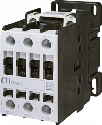 Stycznik silnikowy CEM25.10-230V-5060Hz 25A 230V AC 11kW 3P 1Z 004645123 Eti