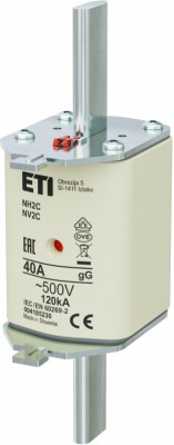 Wkładka topikowa NH2C gG 40A 500V 40A-500V Eti