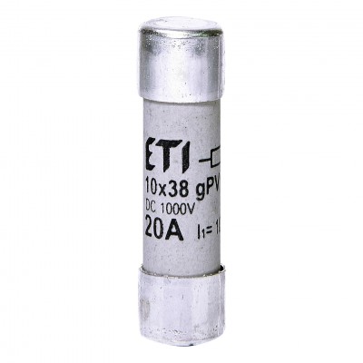 Eti 002625108 Wkładka topikowa cylindryczna do fotowoltaiki 20A gPV 10x38 1000V DC UL 3838895504658