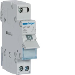 Przełącznik zasilania I-0-II przyłącze górne 40A 1P SFT140 HAGER
