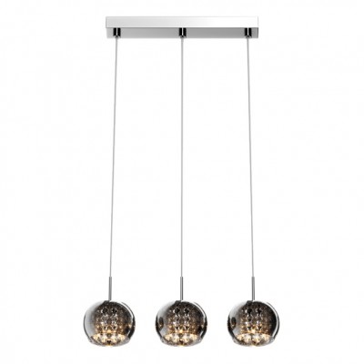 Lampa wisząca Zuma Line Crystal P0076-03N-B5FZ kryształowa 3x42W G9 Srebrny Zuma