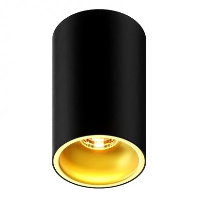 LAMPA SPOT ZUMA LINE DEEP SL SPOT 89313 PLAFON TUBA SPOT 1X50W CZARNY/ZŁOTY czarno-złoty Zuma