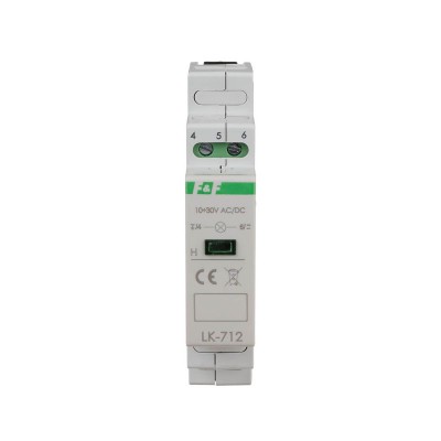 LAMPKA KONTROLNA 1X 1M 10-30V ACDC ZIELONY LK-712G-10-30V F&F