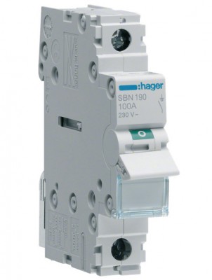 Modułowy rozłącznik izolacyjny 100A 230V AC 1P HAGER
