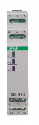 PRZEKAŹNIK BISTABILNY, SEKWENCYJNY, NA SZYNĘ DIN, Z PRZEKAŹNIKIEM INRUSH 160A/20MS BIS-414i F&F