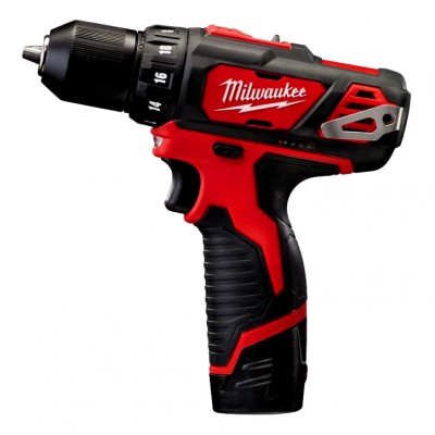 M12 BDD-202C - Subkompaktowa wiertarko - wkrętarka 12 V, 2.0 Ah, w walizce, z 2 akumulatorami i ładowarką Czarno-czerwony Milwaukee