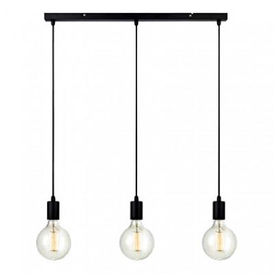 Markslöjd 106336 - Żyrandol na lince SKY 3xE27/60W/230V Czarny Markslojd