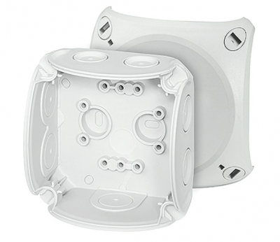 Puszka natynkowa odgałęźna IP66 z dławnicami membranowymi DK 0200 GZ /93x93x62mm/ Szary Hensel