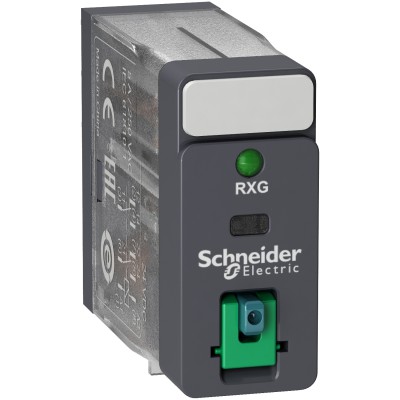 Przekaźnik interfejsowy z przyciskiem test LED 5A 24V DC 2C/O Schneider