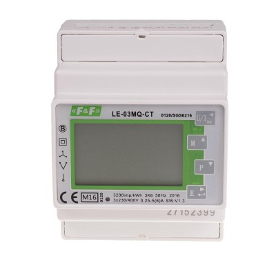 F&f LICZNIK ENERGII ELEKTRYCZNEJ 100(5A) 2-KIERUNKOWY POŚREDNI, PÓŁPOŚREDNI, MODBUS RTU, MID LE-03MQ-CT