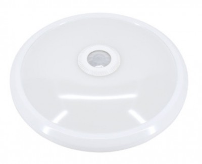 Plafon LED DORIA 12W barwa światła neutralna + czujnik ruchu C38-ST57-124-PIR Bemko