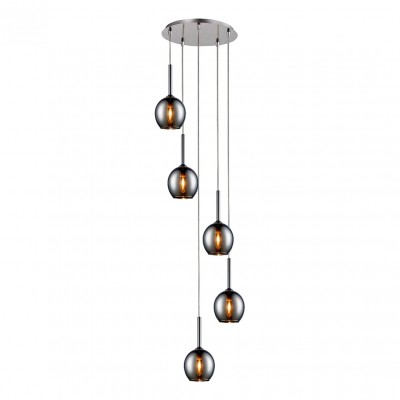 Zuma Lampa wisząca MONIC ZUMA LINE MD1629-5B/chrome