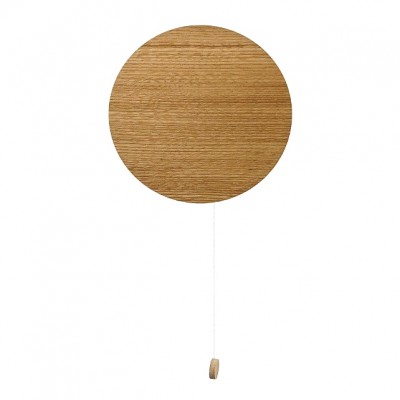 KINKIET SKLEJKA MINIMAL OKRĄG DREWNIANY 20CM 9377 NOWODWORSKI
