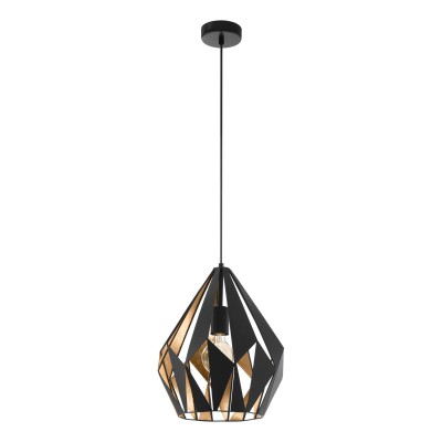 Eglo Lampa wisząca CARLTON 1 49931 czarno-złoty