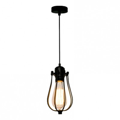 Lampa wisząca HORTA P14030C OPRAWA WISZĄCA INDUSTRIALNA ZWIS 1X60W CZARNY Czarny Zuma