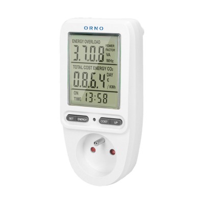 Watomierz, kalkulator energii z wyświetlaczem LCD 16A IP20 Orno