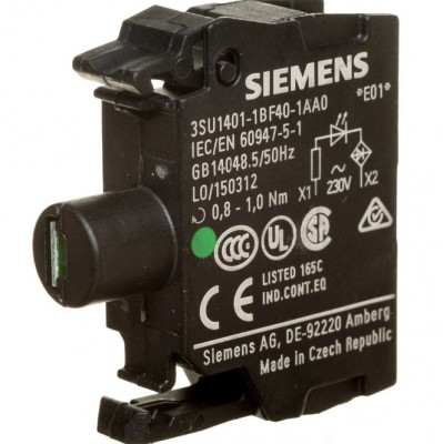 Oprawka blok SIRIUS ACT LED 230V AC montaż czołowy /Zielony/ SIEMENS