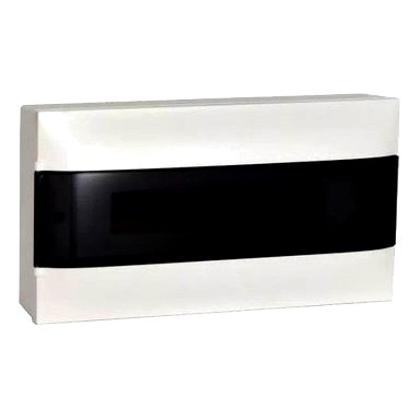 Legrand Rozdzielnica plastikowa natynkowa Practibox S 1x18 IP40 N+PE 236x436x107mm 18M /Kolor biały, drzwiczki transparentne dymne/ Biały 137436