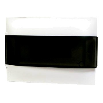 Rozdzielnica plastikowa podtynkowa Practibox S 1x12 IP40 N+PE 235x328x72mm 12M Kolor biały, drzwiczki transparentne dymne Biały 135371 Legrand