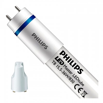 Philips LEDtube T8 MASTER (EM/Mains) Ultra Output 15.5W - 830 Ciepła Biel  120cm Zamienne 36W 8718699647216 Signify
