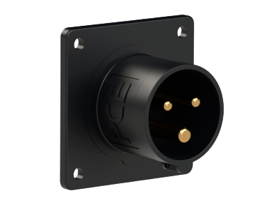Wtyczka siłowa odbiornikowa 16A na 3 bolce IP44 613-6x Czarny Pce