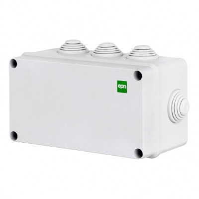Puszka instalacyjna natynkowa hermetyczna INDUSTRIAL IP55 z 8 dławicami IK07 156x95x68mm /Kolor szary/ Szary Elektro-Plast Nasielsk