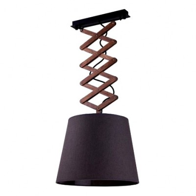 LAMPA WISZĄCA NA WYSIĘGNIKU HARMONIJKA Z ABAŻUREM TOSCA M SZARY ŚR. 39CM 9048 NOWODWORSKI