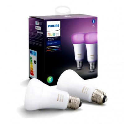 Signify 8718699673284 8718699673284 White and color ambiance 2 sztuki E27 Bluetooth PHILIPS HUE RGB 8718699673284