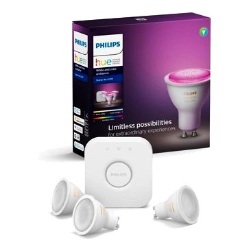 Signify Philips Hue zestaw startowy 3x żarówka LED GU10 5,7W RGBW White and color ambiance Bluetooth Zigbee 8718699629274