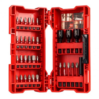 4932430905 - Zestaw 33 bitów Phillips, Pozidriv i Torx, PH1 - PH3, PZ1 - PZ3, TX10 - TX50 Czerwony Milwaukee