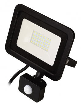 Naświetlacz LED z czujnikiem ruchu 20W 2000lm 4000K FL20S Czarny 741426 RGB TECHNIK