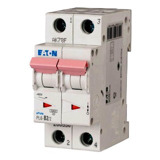 Eaton 286550 Wyłącznik nadprądowy PL6-B2/2 B 2A 2M 2P 6kA 4015082865504