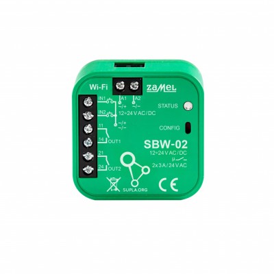 Zamel Sterownik bramowy WI-FI 2-kanałowy Supla SBW-02 SBW-02