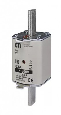 Wkładka topikowa przemysłowa zwłoczna NH1 gG 125A 800V Eti
