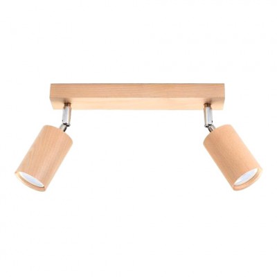 Plafon BERGE 2 naturalne drewno GU10 SL.0702 Sollux Sollux