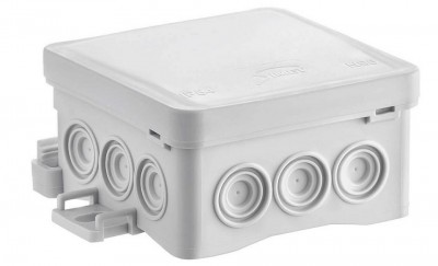Puszka natynkowa hermetyczna IP54 z możliwością mocowania na hakach NS5 75x75x40mm Szary 35360102 Simet