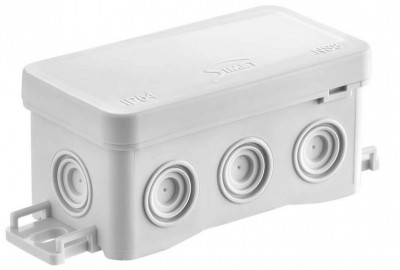 Puszka natynkowa hermetyczna IP54 z możliwością mocowania na hakach NS8 85x45x40mm Szary 35357102 Simet