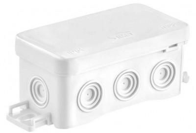Puszka natynkowa hermetyczna IP54 z możliwością mocowania na hakach NS8 85x45x40mm Biały 35357106 Simet