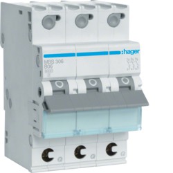 Wyłącznik nadprądowy MCB B6A 3M 3P 6kA Quickconnect MBS306 HAGER