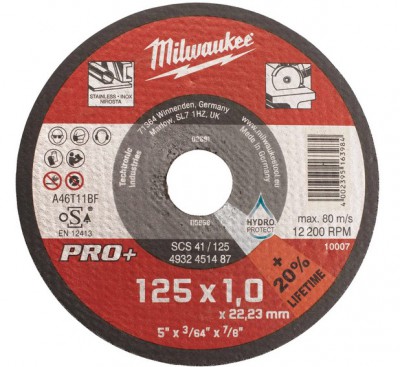 TARCZA DO METALU PŁASKA 125X1 PRO+ 4932451487 Milwaukee